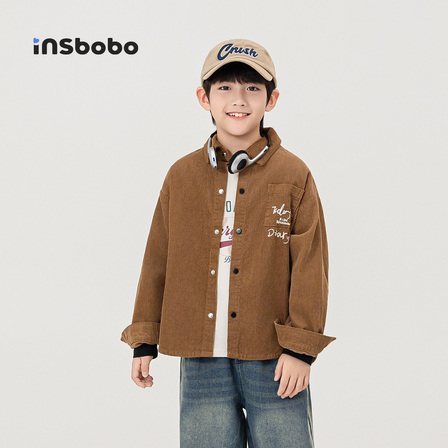 INSbobo儿童衬衫外套休闲外套