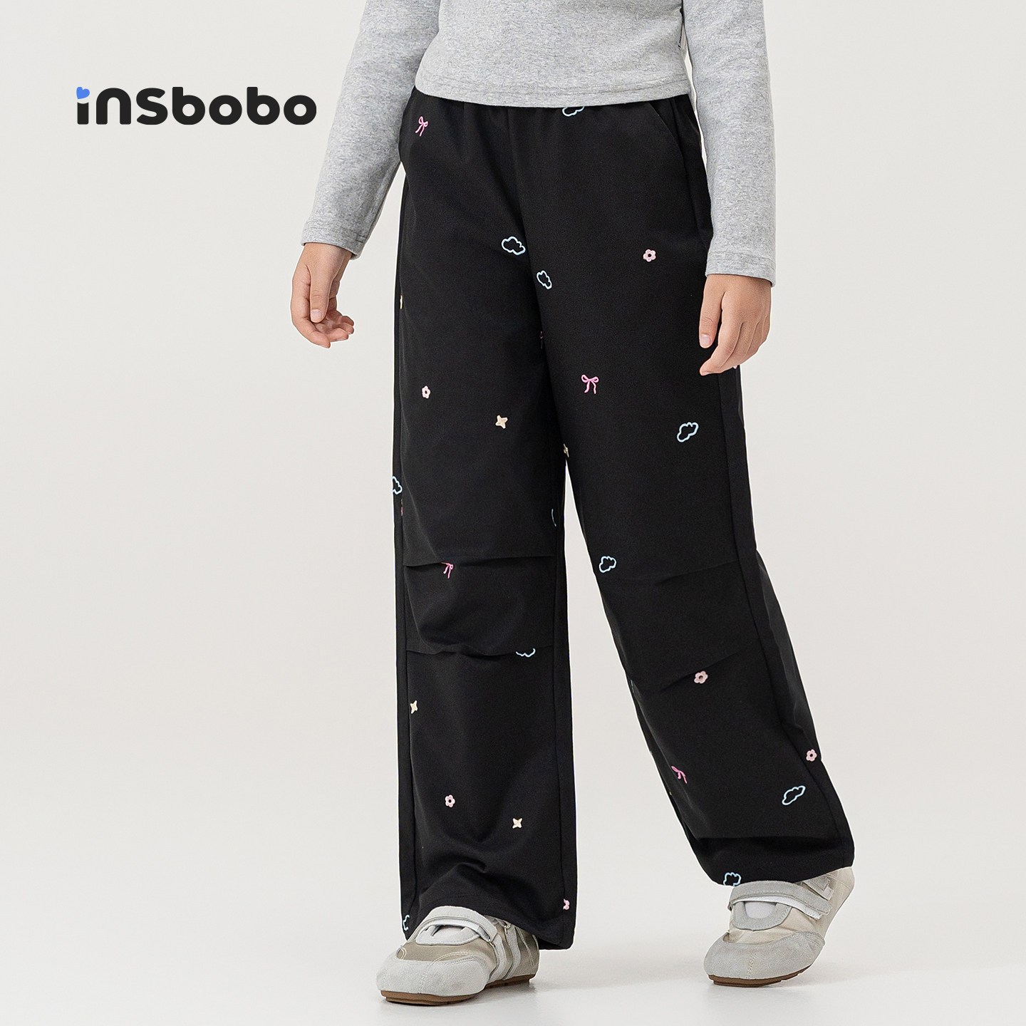 INSbobo女童裤子新款儿童休闲裤漂亮女孩工装裤直筒裤童装长裤春,童装/婴儿装/亲子装,裤子,淘宝优惠券,粉丝福利购,淘宝优惠卷