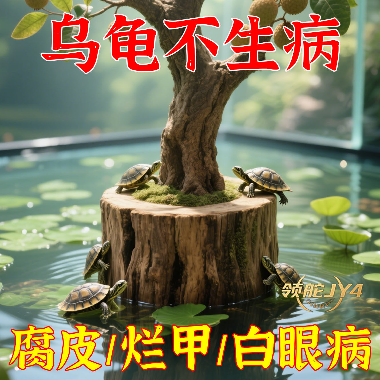 免煮即用乌龟龙眼木调节水质快造景不污染水安心木质龙眼乌龟晒台图片
