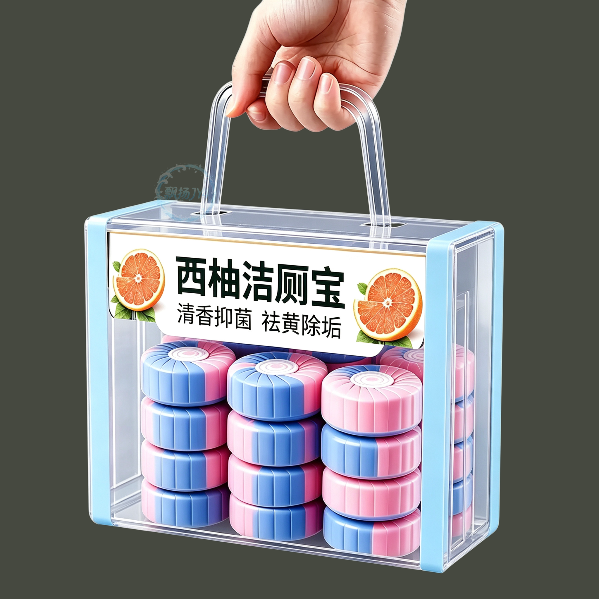 西柚香蓝泡泡洁厕宝除臭留香