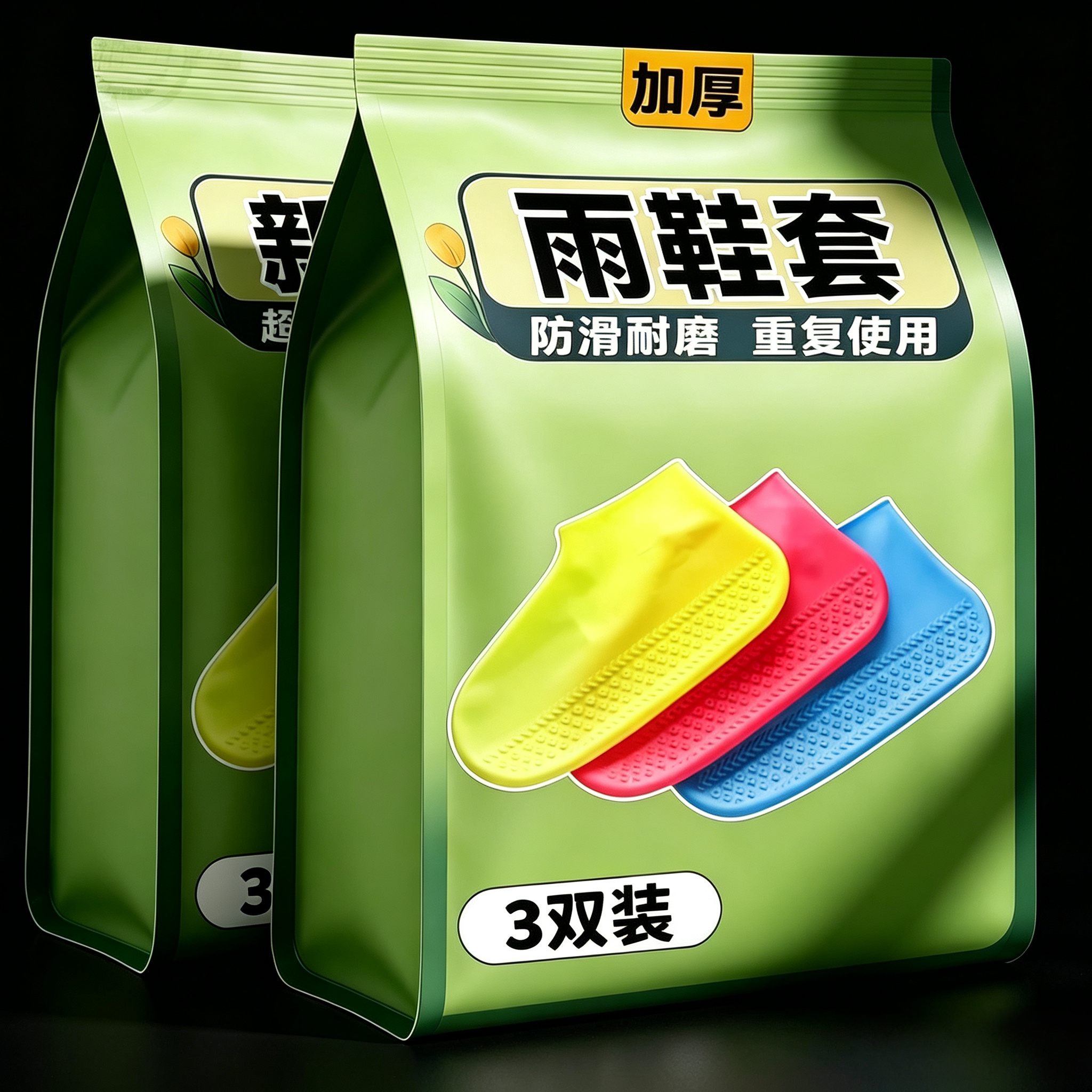 四季雨鞋男女款通用硅胶浅口防滑低帮胶鞋短筒耐磨防水雨靴潮