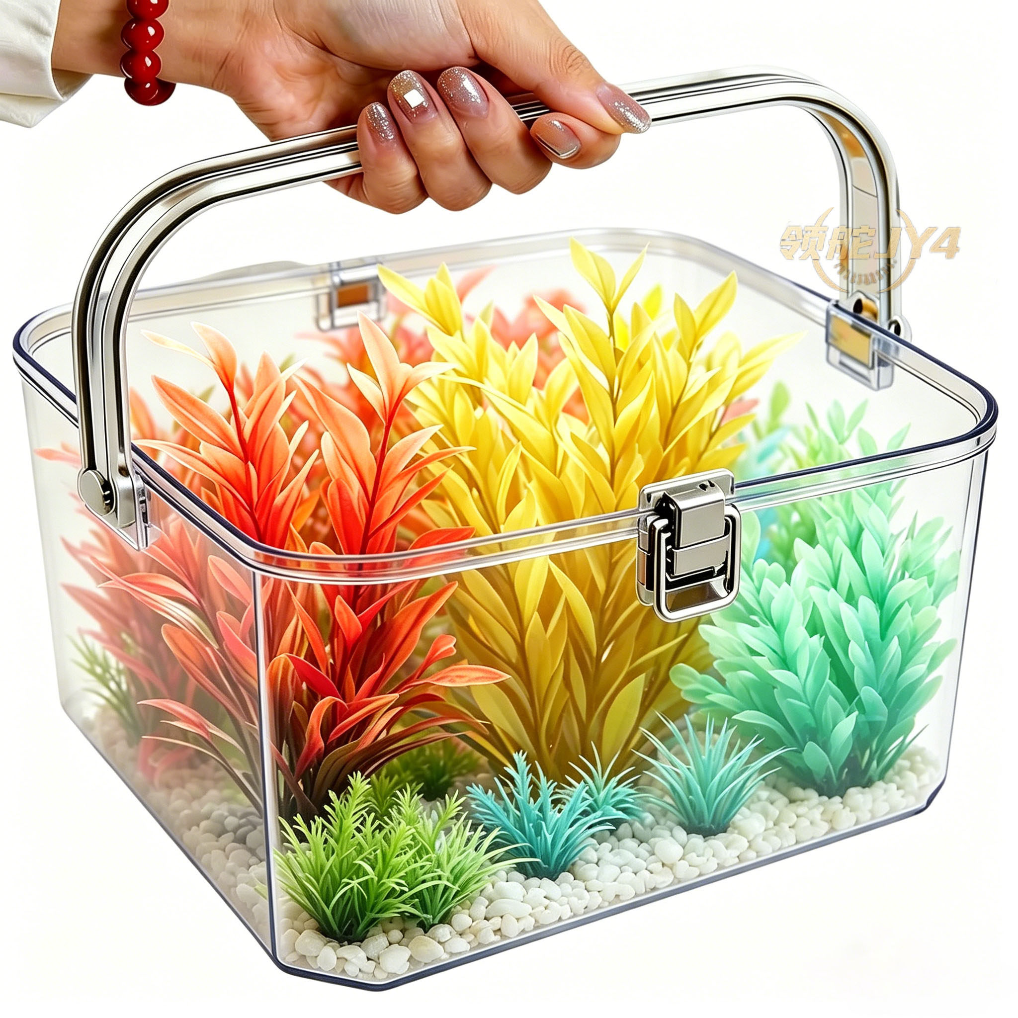 鱼缸造景装饰仿真水族水草海草水族箱布景塑料植物摆件假花套水草