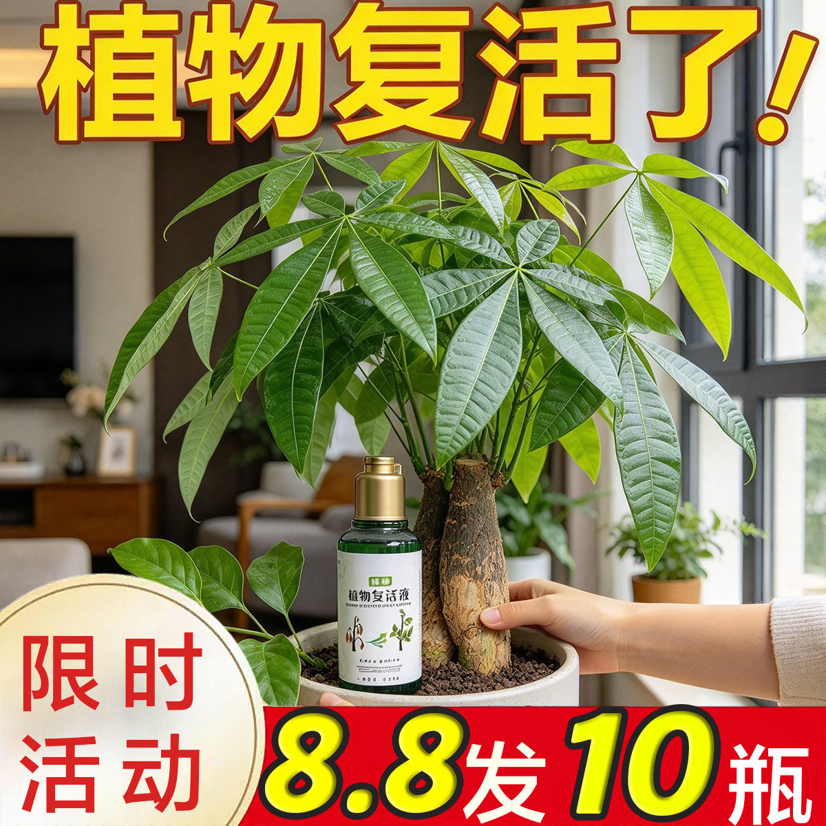 植物专用复活液盆栽养花活性吸收针对光杆发黄掉叶快速生长通用型