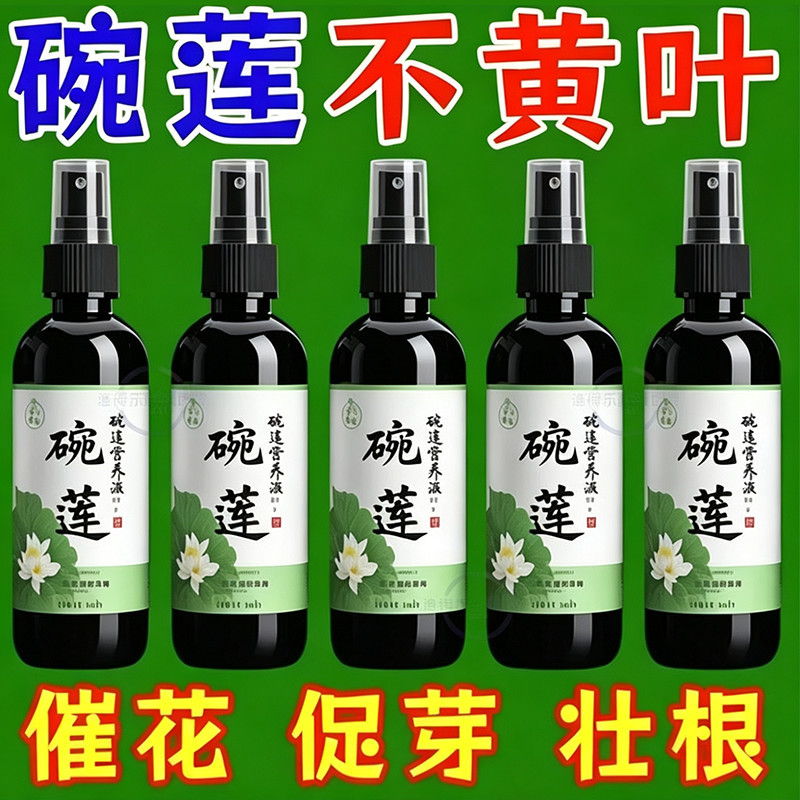 碗莲专用营养液睡莲肥料通用水溶肥水培种子发芽生根促开花防黄叶