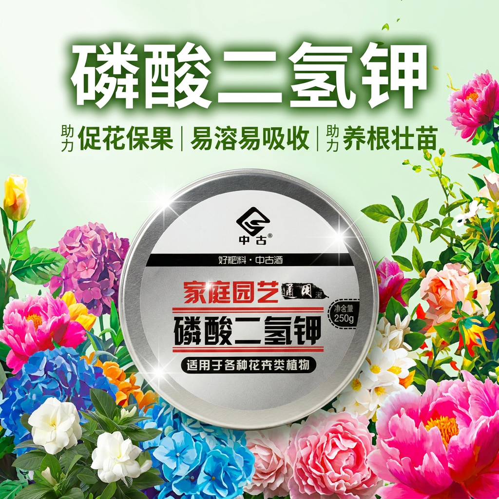 磷酸二氢钾250克/盒花卉绿植种菜通用型高磷钾酸性叶面水溶肥料