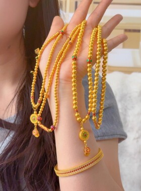 金包银金彩瑞韵串珠项链可DIY