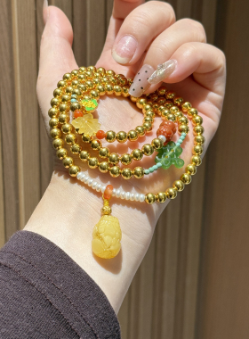 金包银平安貔貅项链可DIY