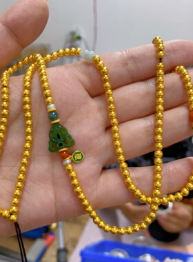 新中式黄金包银蝴蝶金包银项串