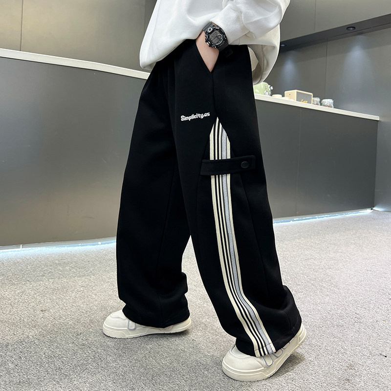 男童裤子春秋款休闲裤2026新款中大儿童男孩夏季宽松卫裤束脚裤潮