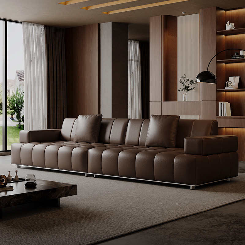 越映越野沙发全青皮真皮沙发头层牛皮直排意式极简客厅劳伦斯沙发