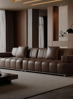 越映越野沙发全青皮真皮沙发头层牛皮直排意式极简客厅劳伦斯沙发