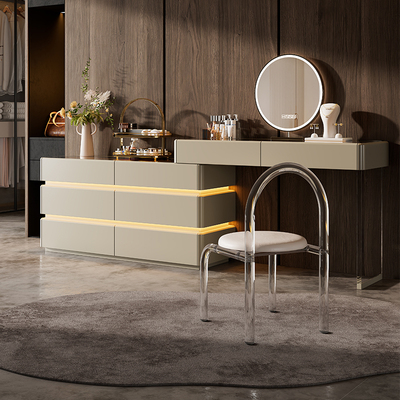 意式极简梳妆台斗柜一体卧室