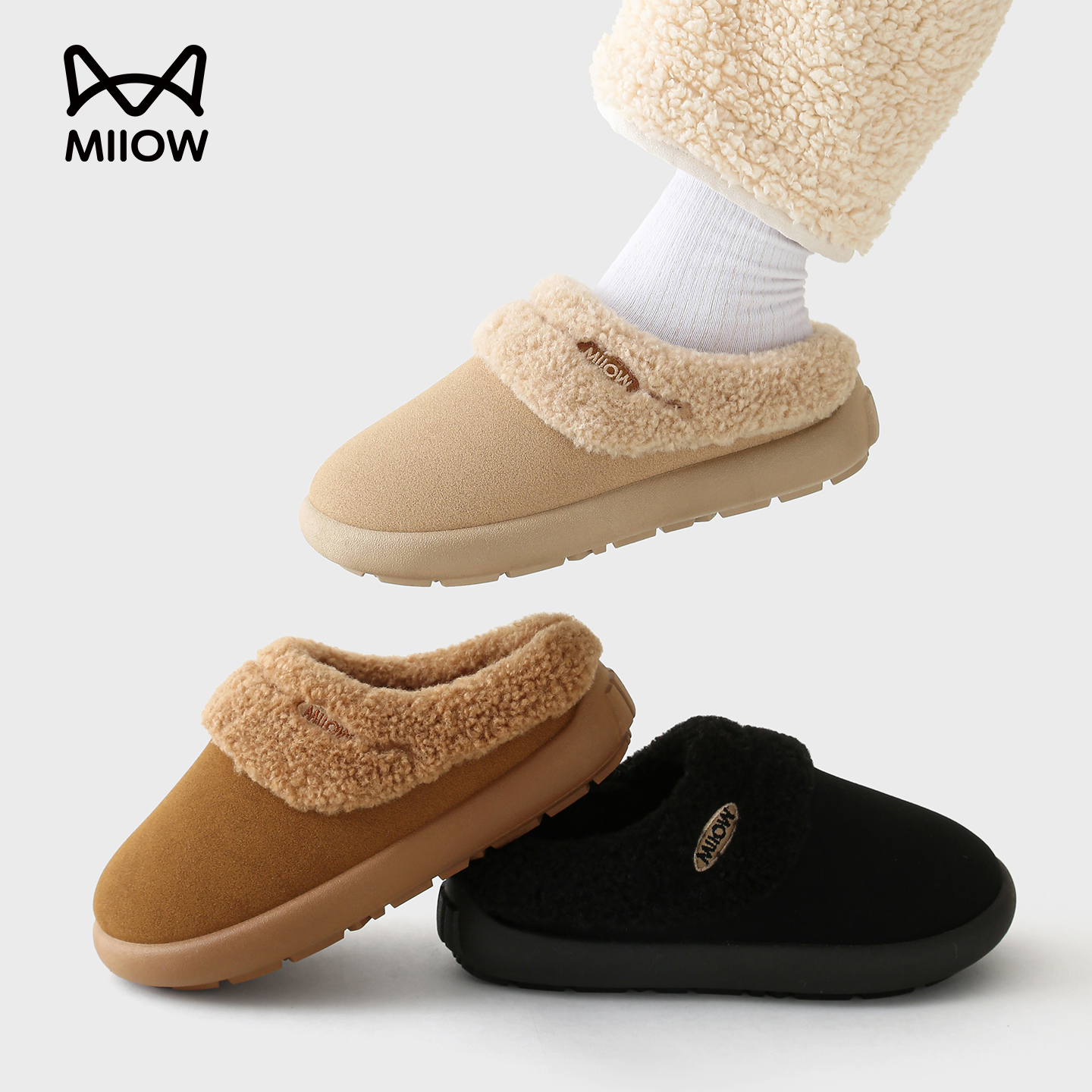 猫人防水棉拖鞋女士2025新款冬季
