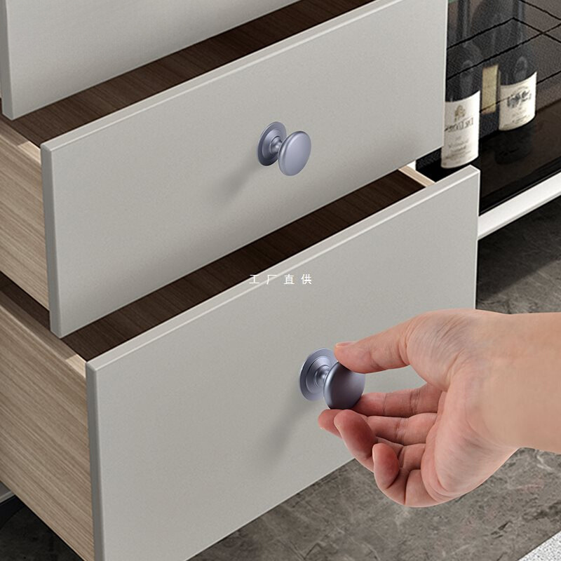 小拉手免打孔粘贴式单孔圆粒抽屉衣橱柜门把手玻璃推拉门手把免钉