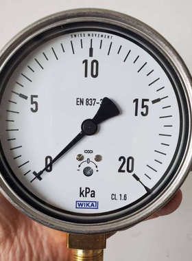 膜盒表  612  WIKA    压力表  半钢压力表    611.10.063