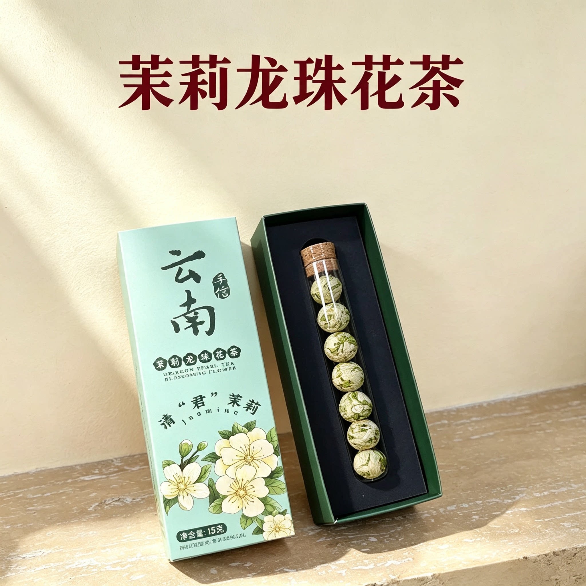 云南伴手礼大理旅游特产会开花的茶茉莉龙珠花茶洛神玫瑰公司团购