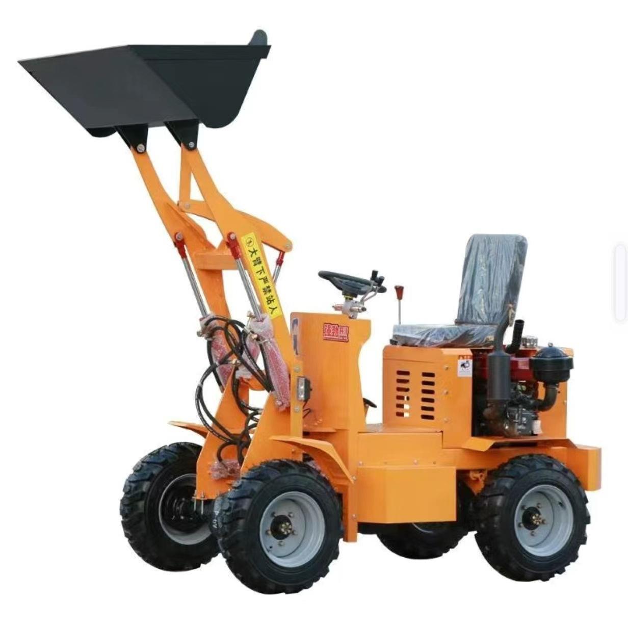 小型铲车电动四驱建筑工程工地推土柴油铲车农用养殖场清粪机装载