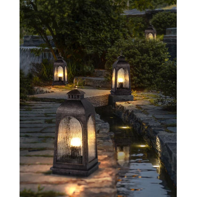 欧式风灯复古草坪灯防水户外落地灯别墅露台花园灯仿古手提风灯