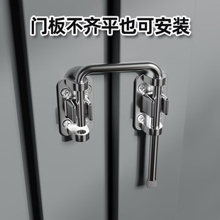 插销门锁卡扣门拴固定搭扣不锈钢免打孔90度推拉门移门卫生间防盗
