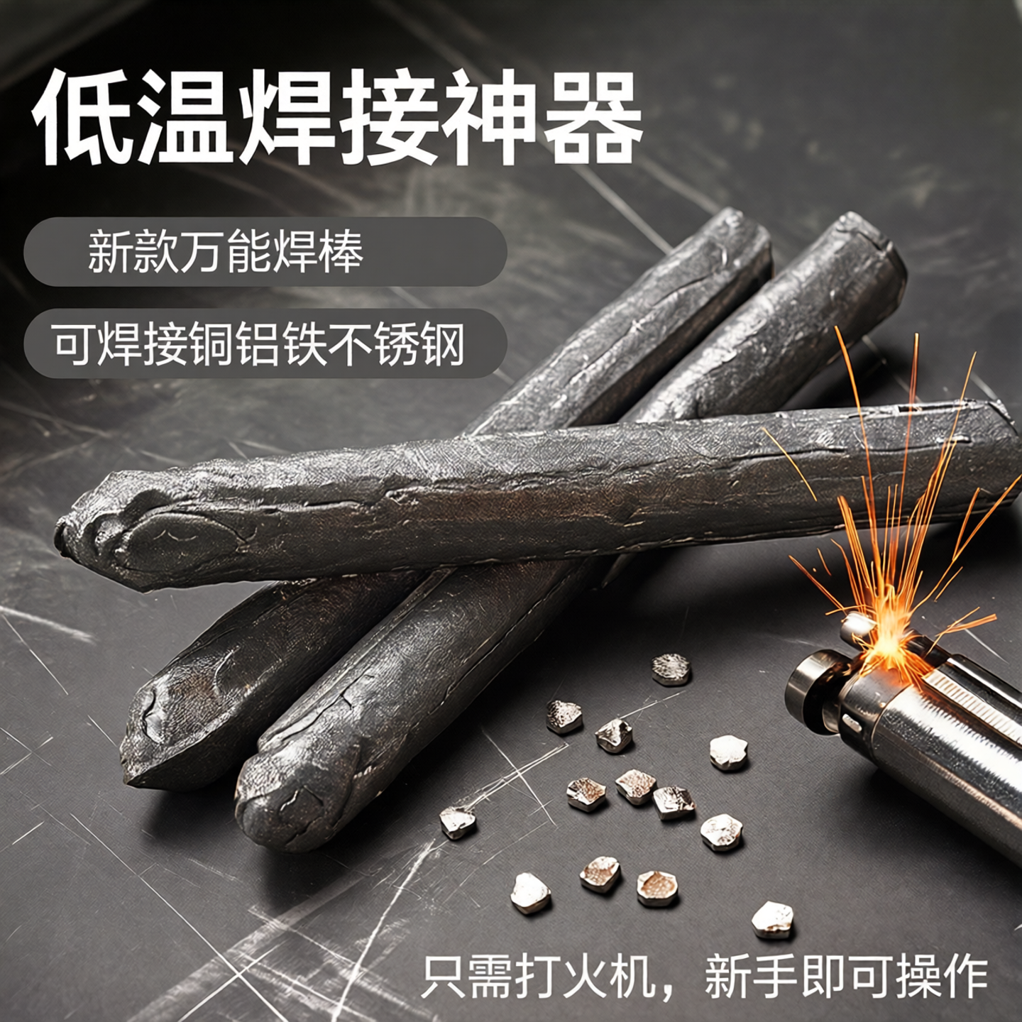 低温焊接神器不锈钢焊条电焊接金属家用铜铝修补焊条打火机焊条棒