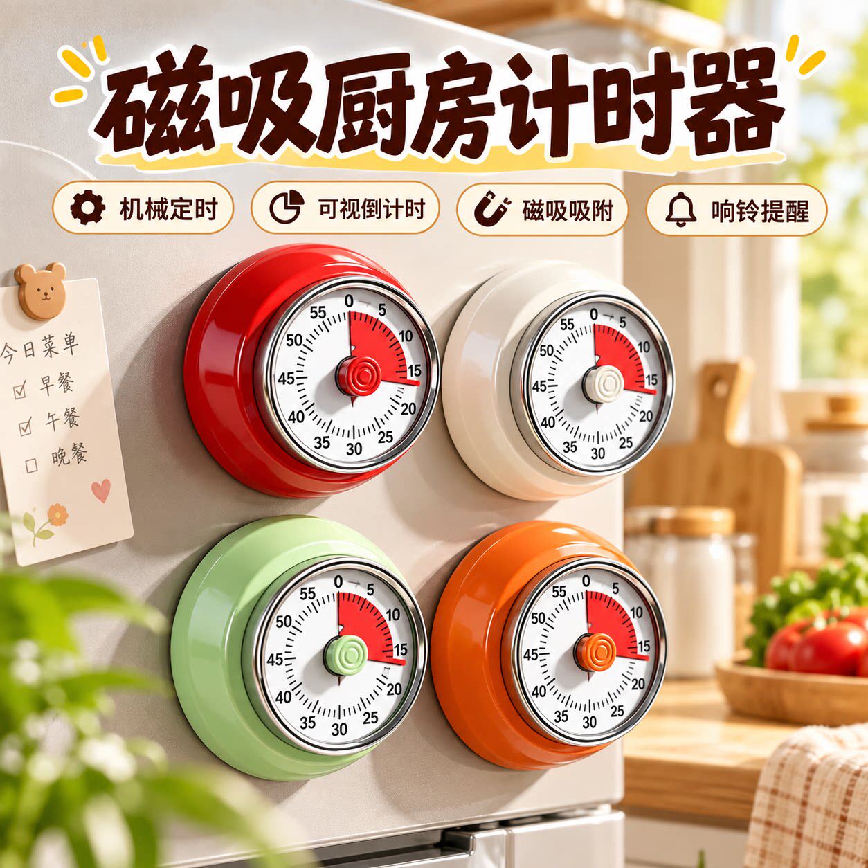 可视化磁吸机械煲汤计时器