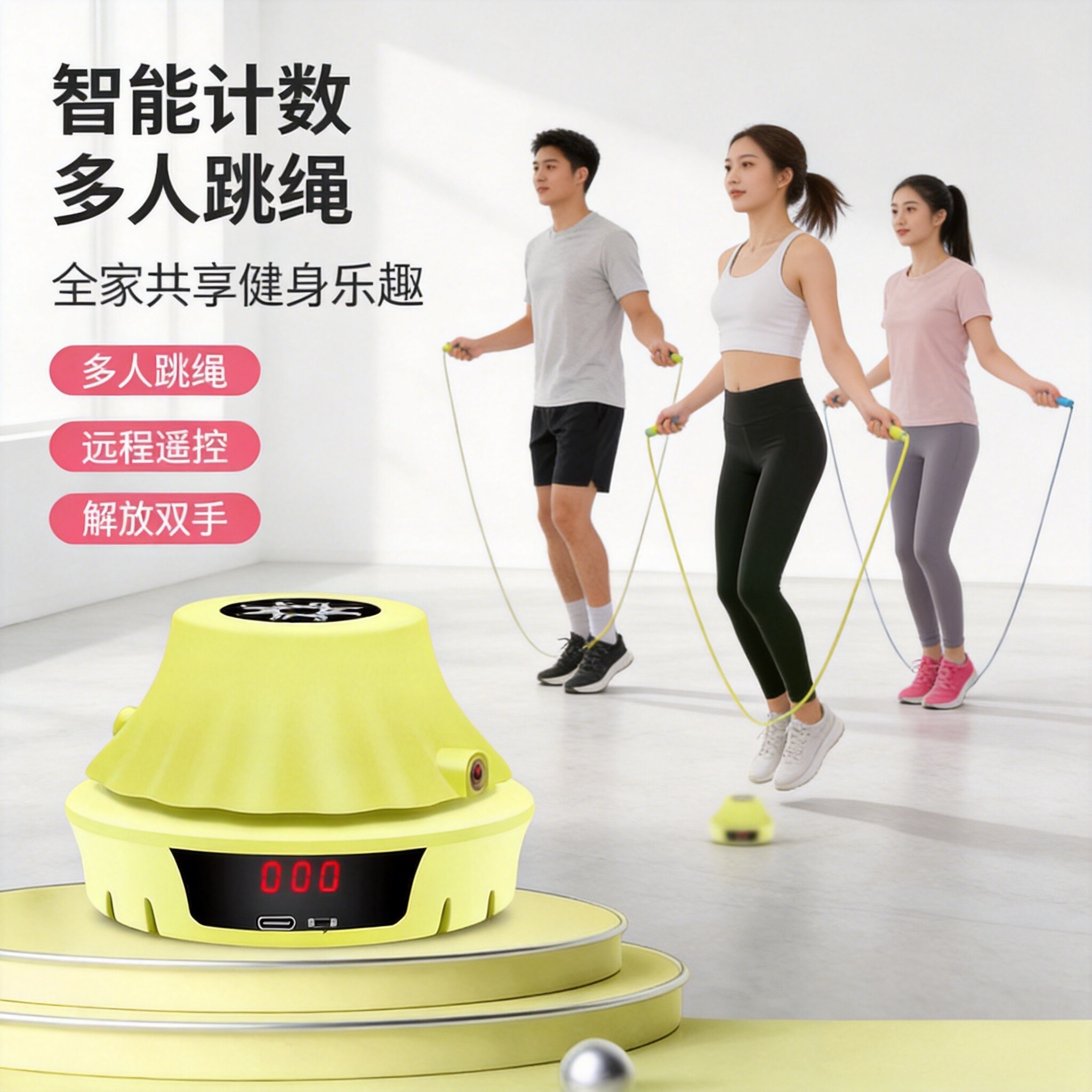 全自动跳绳机健身减肥神器室内运动儿童亲子训练趣味电动跳绳