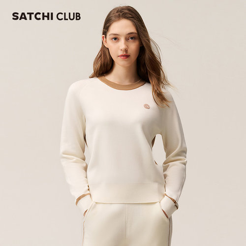 SATCHICLUB沙驰高尔夫女士绵羊毛长袖运动户外T恤轻盈保暖内搭