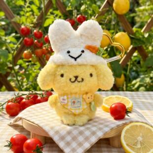 正版布丁狗包挂饰可爱兔兔头布丁狗包包挂件毛绒玩偶钥匙扣摆件