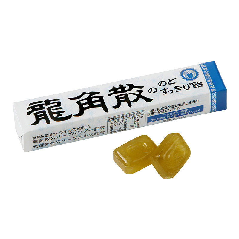 原装进口龙角散清凉润薄荷条装喉糖果零食护嗓子教师办公室演唱会