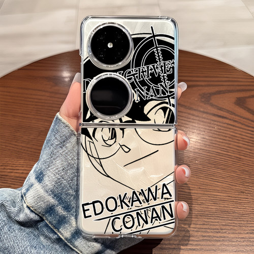适用华为pocket2手机壳p50pockets透明折叠防摔女生novaflip可爱士vivo xflip硬式外壳OPPO Find N3 Flip n2