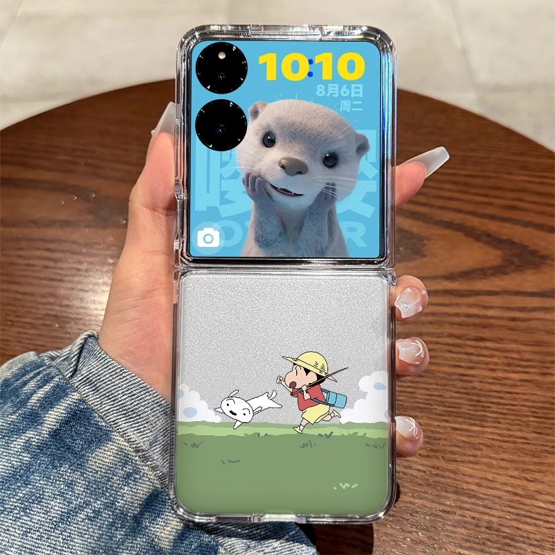 适用小米mixflip手机壳新款MIX Flip折叠屏xiaomi超薄透明元气小新全包防摔男女网红款硬壳保护套