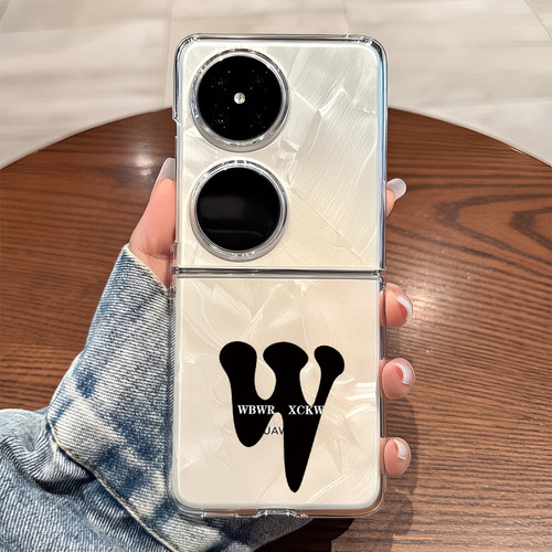 适用华为pocket2手机壳p50pockets透明折叠防摔女生novaflip可爱士vivo xflip硬式外壳OPPO Find N3 Flip n2