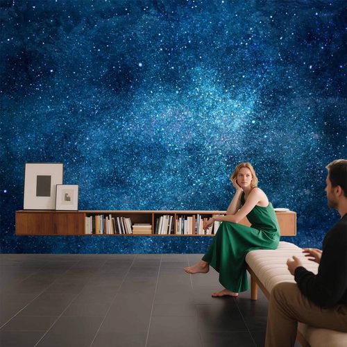 梦幻星空满天星装饰酒馆足浴壁画