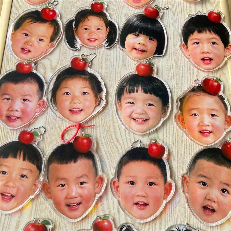 宝宝亚克力大头照定制书包挂件