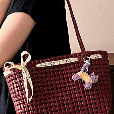 手工编织藤条包镂空菜篮子