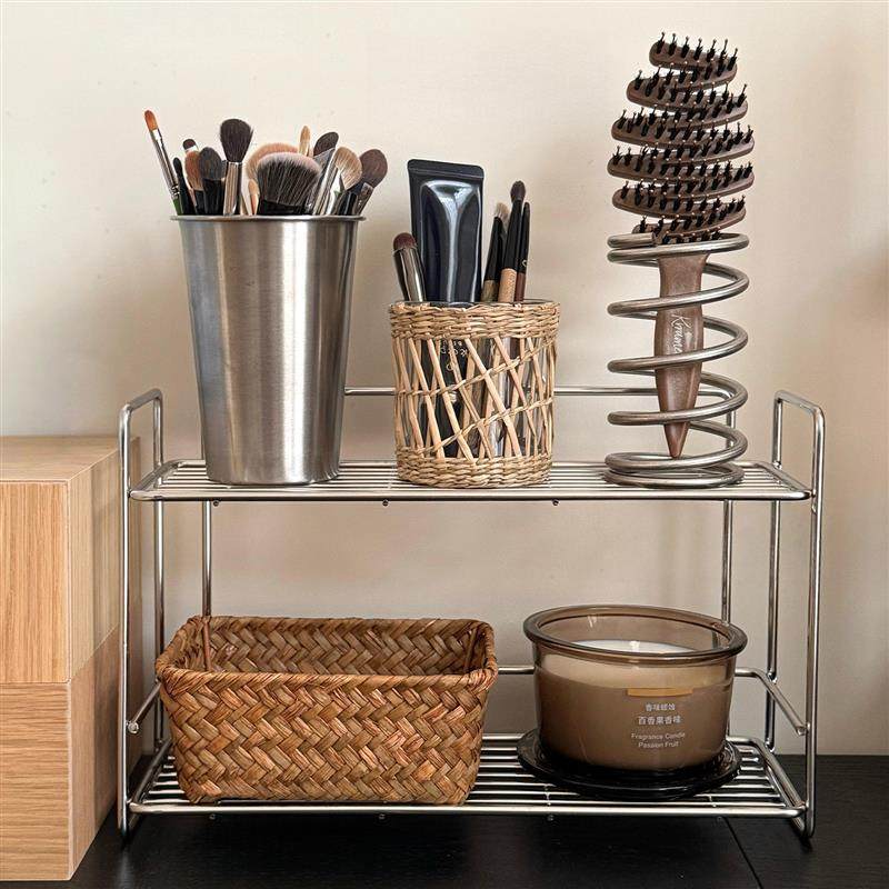 2025新款桌面置物架厨房浴室洗手台杯子牙杯收纳多层高级轻奢