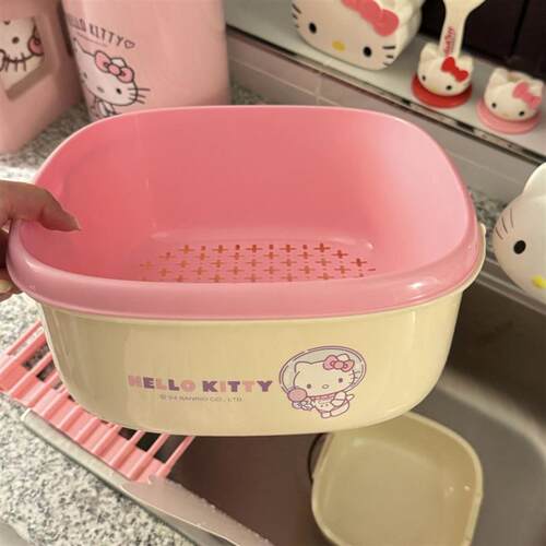 hellokitty沥水篮双层滤水