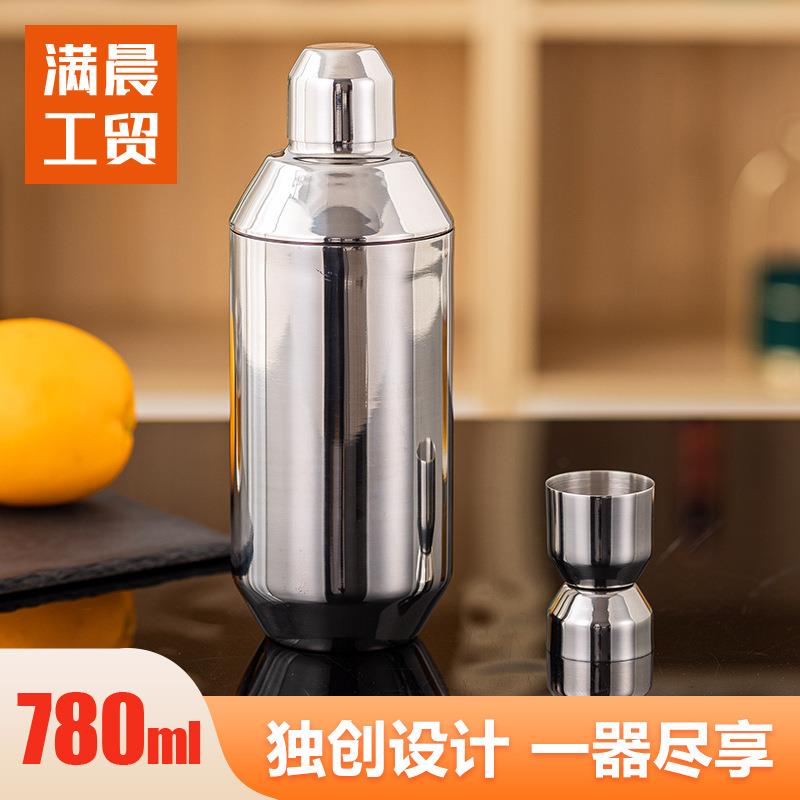 自主设计调酒器手摇雪克杯专业鸡尾酒吧工具柠檬茶制作器具加厚款