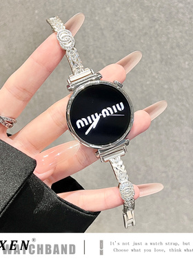 适用华为gt6手表gt5表带gt4夏季新款GT5pro双环镶钻手镯表带watch5女智能手表watch4/3pro高级gt3时尚gt2腕带