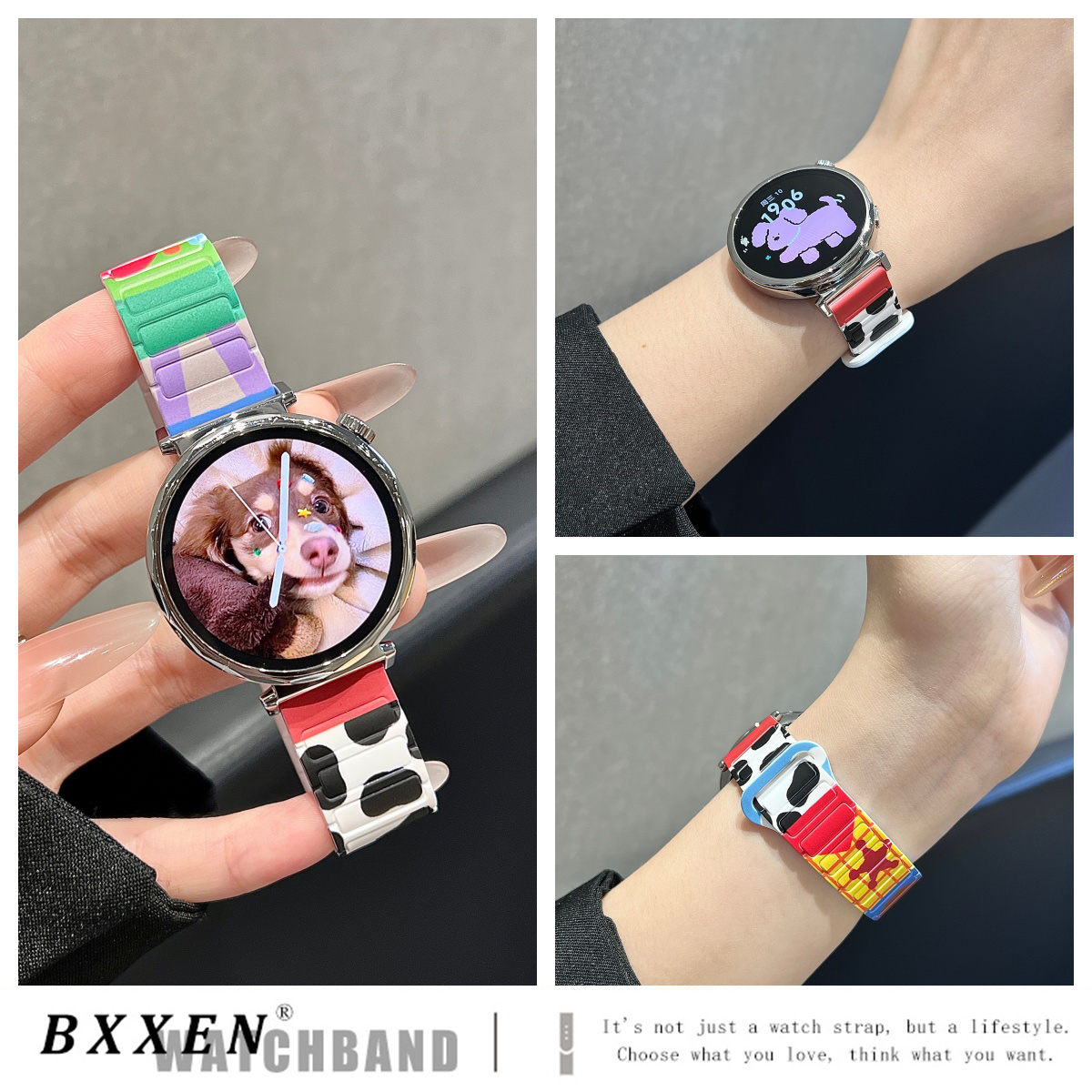 适用华为gt6手表gt5表带gt4夏新款GT5pro胡迪牛仔硅胶watch5女智能手表watch4/3pro可爱创意gt3硅胶磁吸gt2男