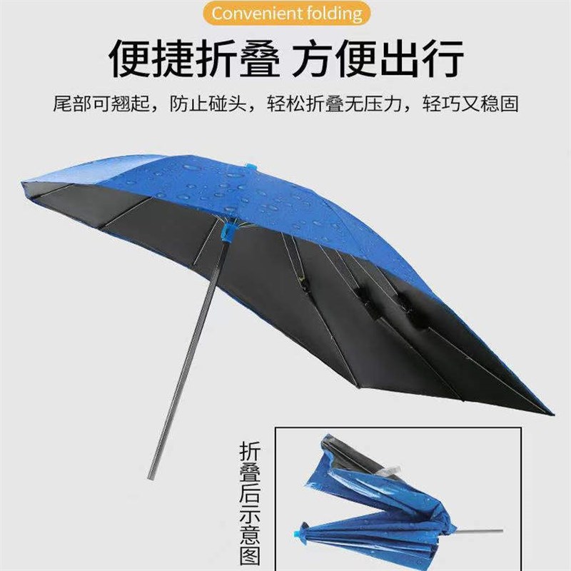 手动电动轮椅雨伞遮阳防晒雨棚轻便不锈钢双人伞可折叠配件