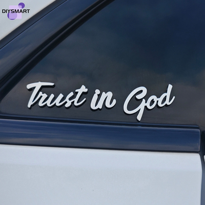 TrustinGod英文金属车贴个性