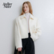 Atelier 女神小众上衣 毛呢短外套翻领拉链韩版 Nain2025年冬季 新款