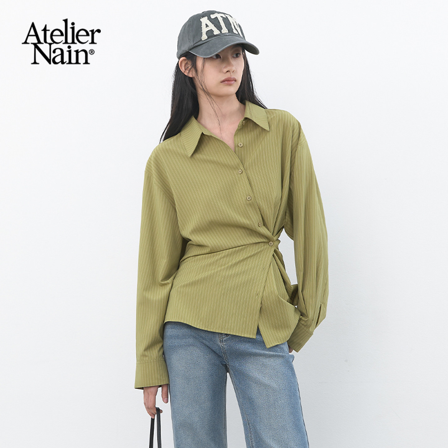 Atelier Nain2026年秋季新款法式知性风收腰衬衫女气质简约上衣