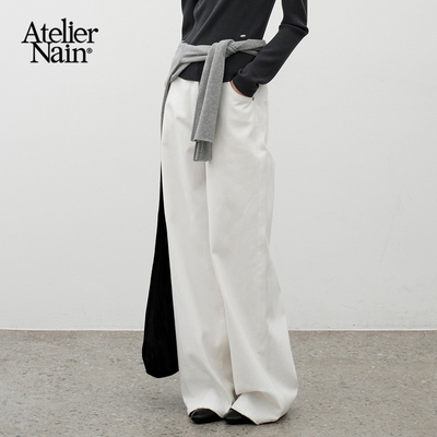 Atelier Nain2026年春季新款牛仔裤女琥珀流光风百搭直筒显瘦长裤