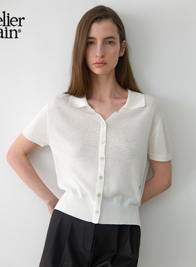 Atelier Nain2025年夏季新款POLO衫短袖T恤女韩版百搭休闲上衣女