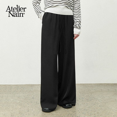 百搭休闲裤女高腰显瘦直筒裤