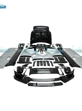 路虎卫士90/110改装MSY干碳纤维前唇后唇侧裙轮眉机盖宽体大包围