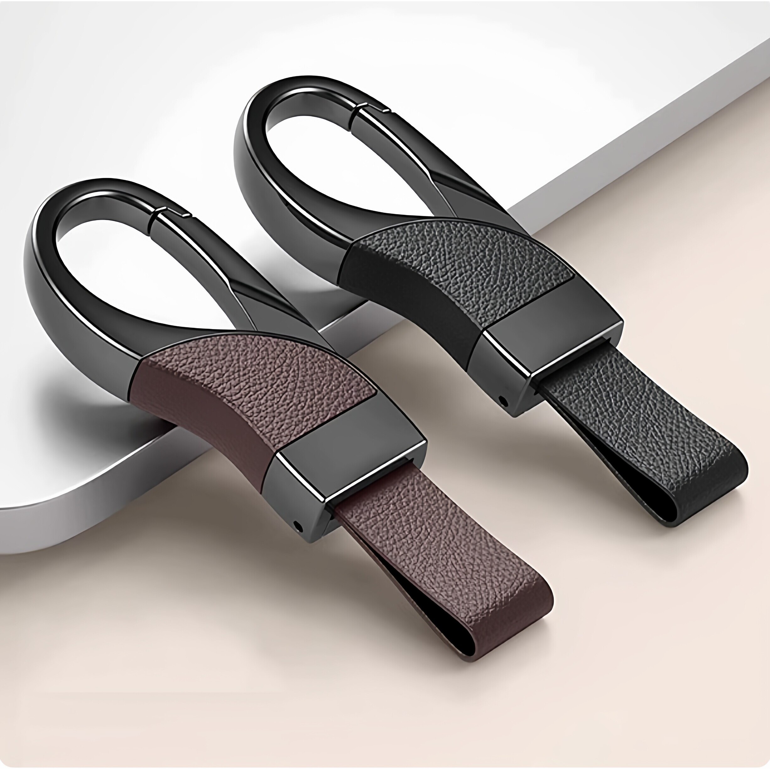 汽车钥匙扣高端男士金属仿真皮高档挂件高级感防丢锁匙扣