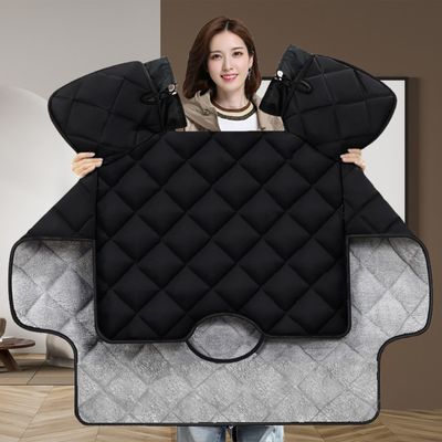 电动车挡风被冬季加绒加厚防水加大电瓶摩托车防风罩冬款四季通用